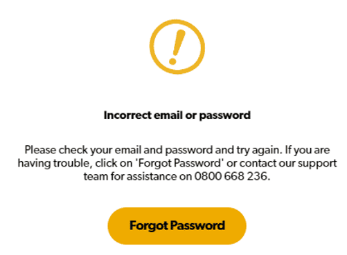 Forgotten Password Nova Hub 